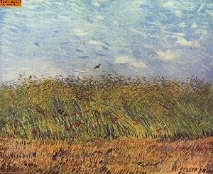 Weizenfeld mit Lerche nach van Gogh